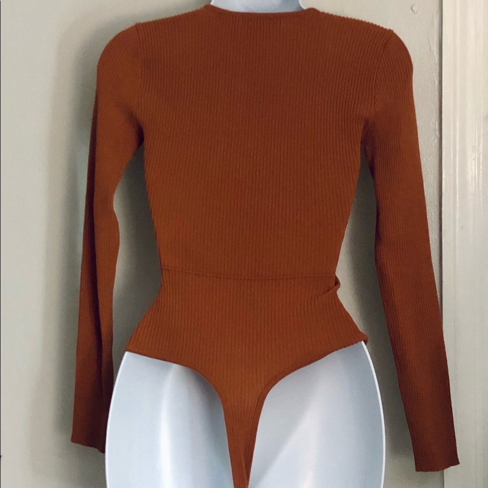 Rust Knit Bodysuit - Picture 3 of 4